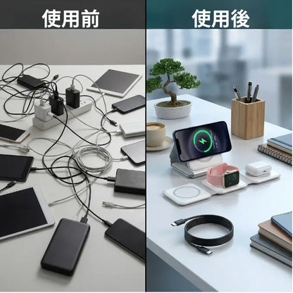ChargeMate-置くだけで、デスクが変わる。